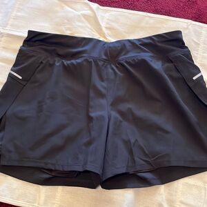 Black runner shorts